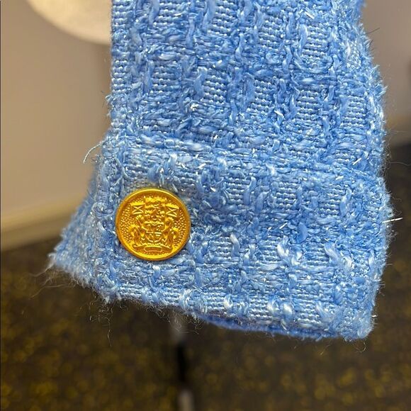 Tweed Collar Jacket - Blue with Gold Buttons - Picture 11 of 13